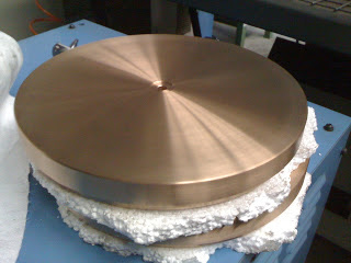 custom b19 bronze platter turned by a local machinist